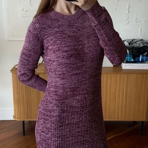 Mélange Ribbed Midi Dress - Picture 6 of 6